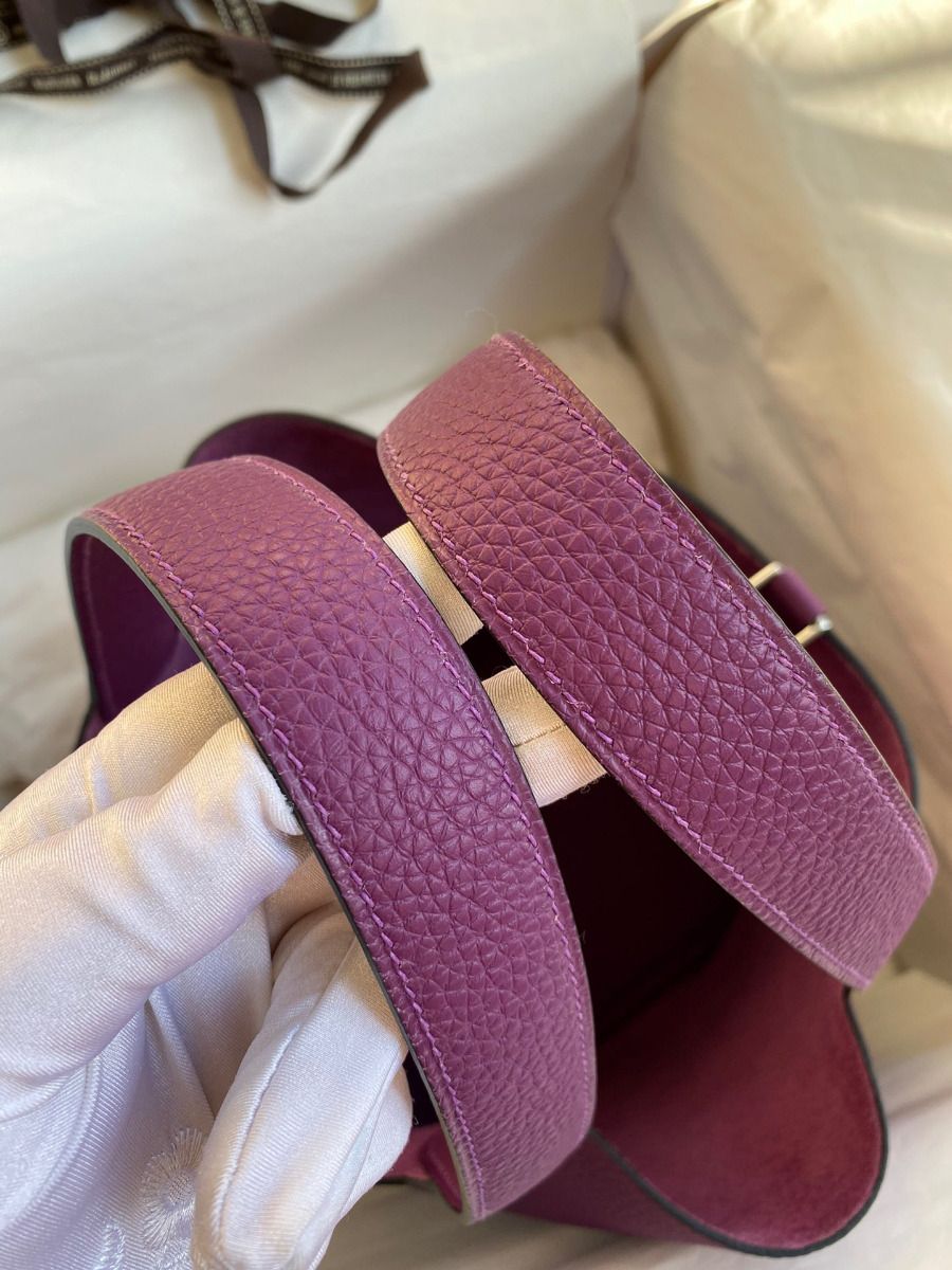 Hermes Picotin Lock 18 Handmade Bag in Anemone Clemence Leather - Image 6