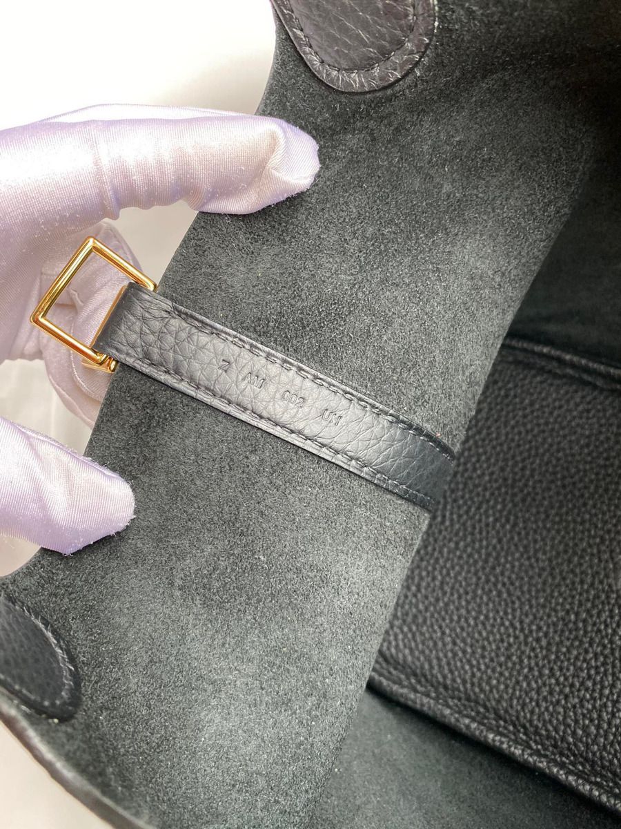 Hermes Picotin Lock 18 Handmade Bag in Black Clemence Leather - Image 8