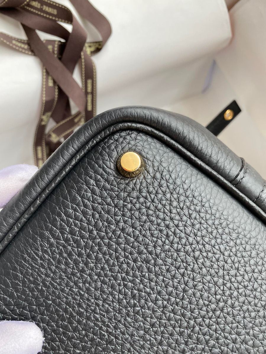 Hermes Picotin Lock 18 Handmade Bag in Black Clemence Leather - Image 9