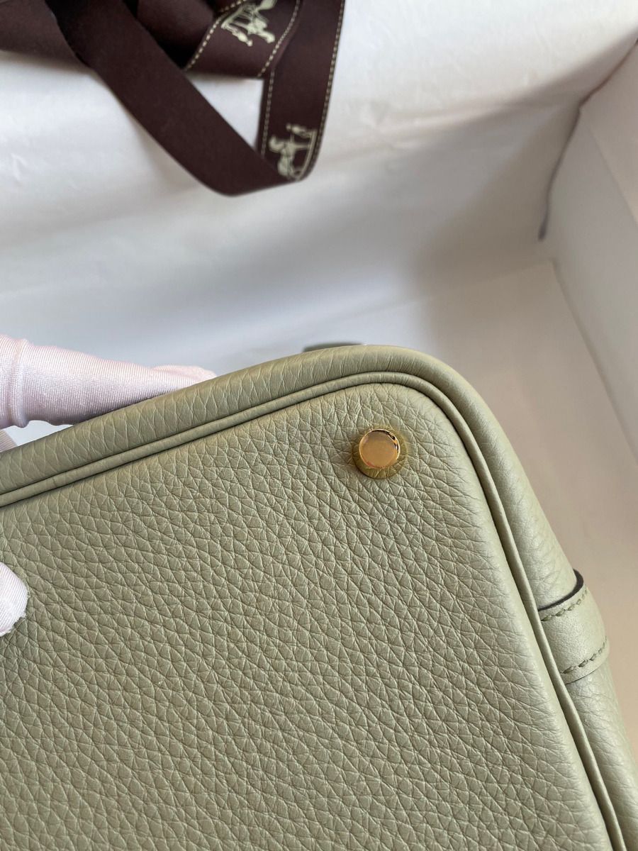 Hermes Picotin Lock 18 Handmade Bag in Sauge Clemence Leather - Image 9