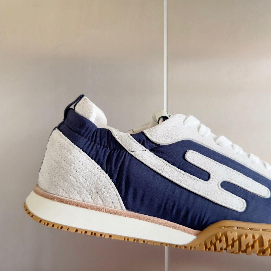 Hermes Men's Jet Sneakers in Blue Technical Canvas - Image 9