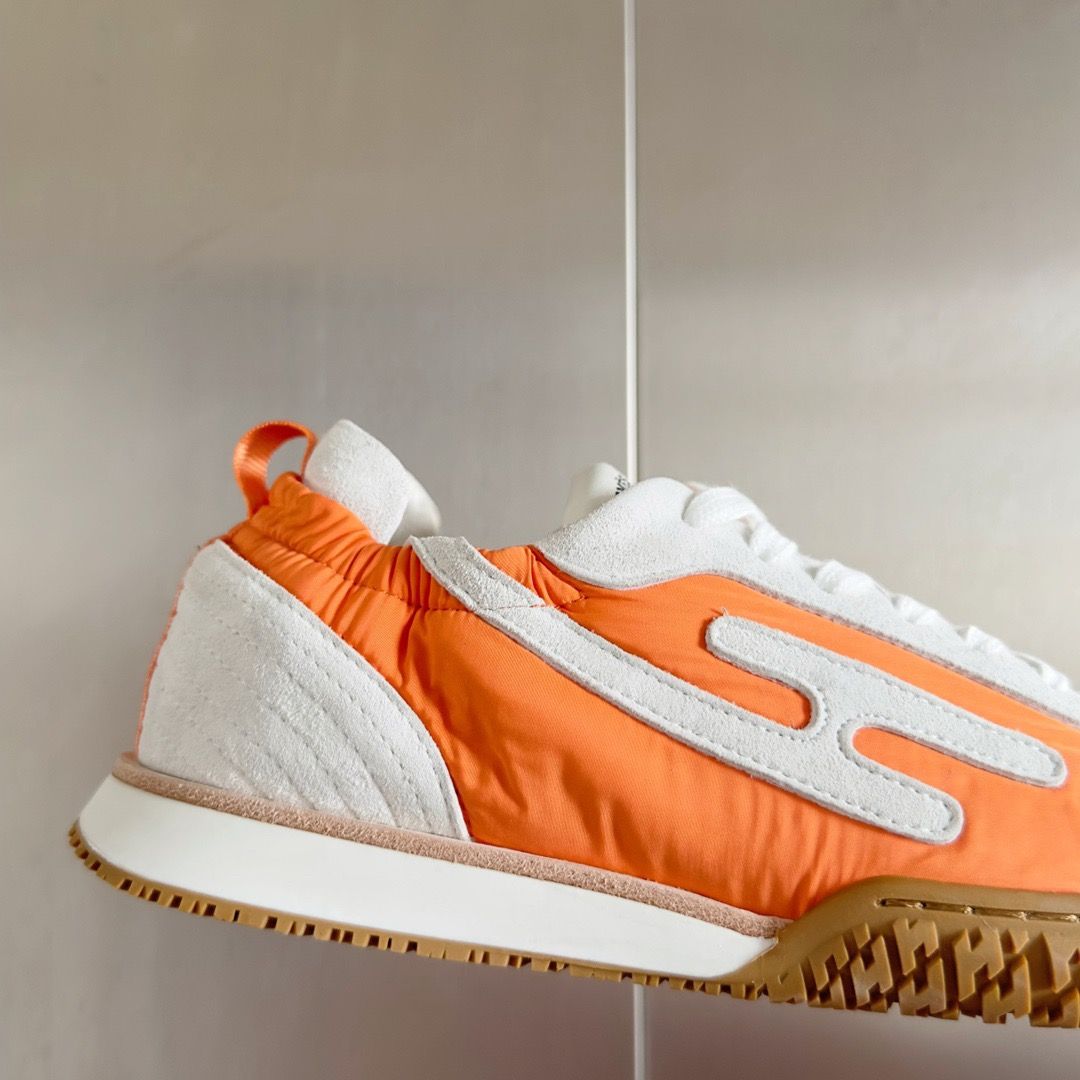 Hermes Men's Jet Sneakers in Orange Technical Canvas - Image 9