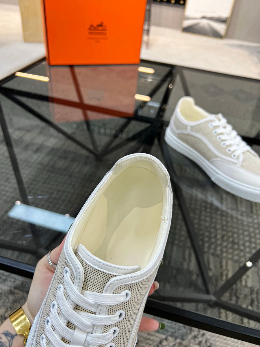 Hermes Men's Get Sneakers in H Canvas - Image 8