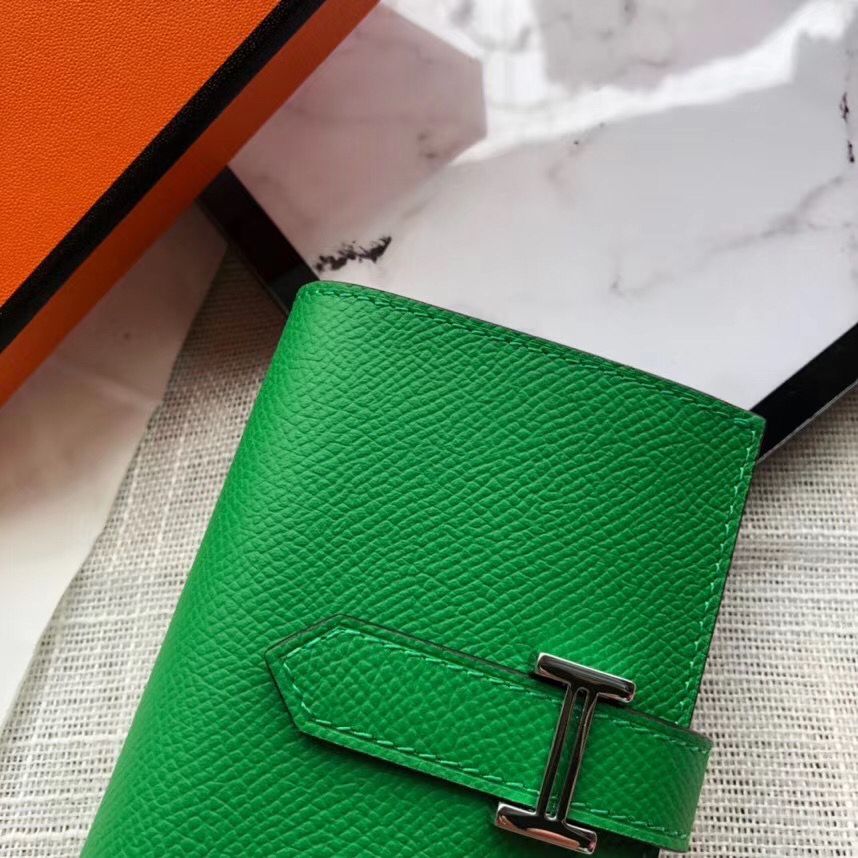 Hermes Bearn Mini Wallet In Bamboo Epsom Leather - Image 3