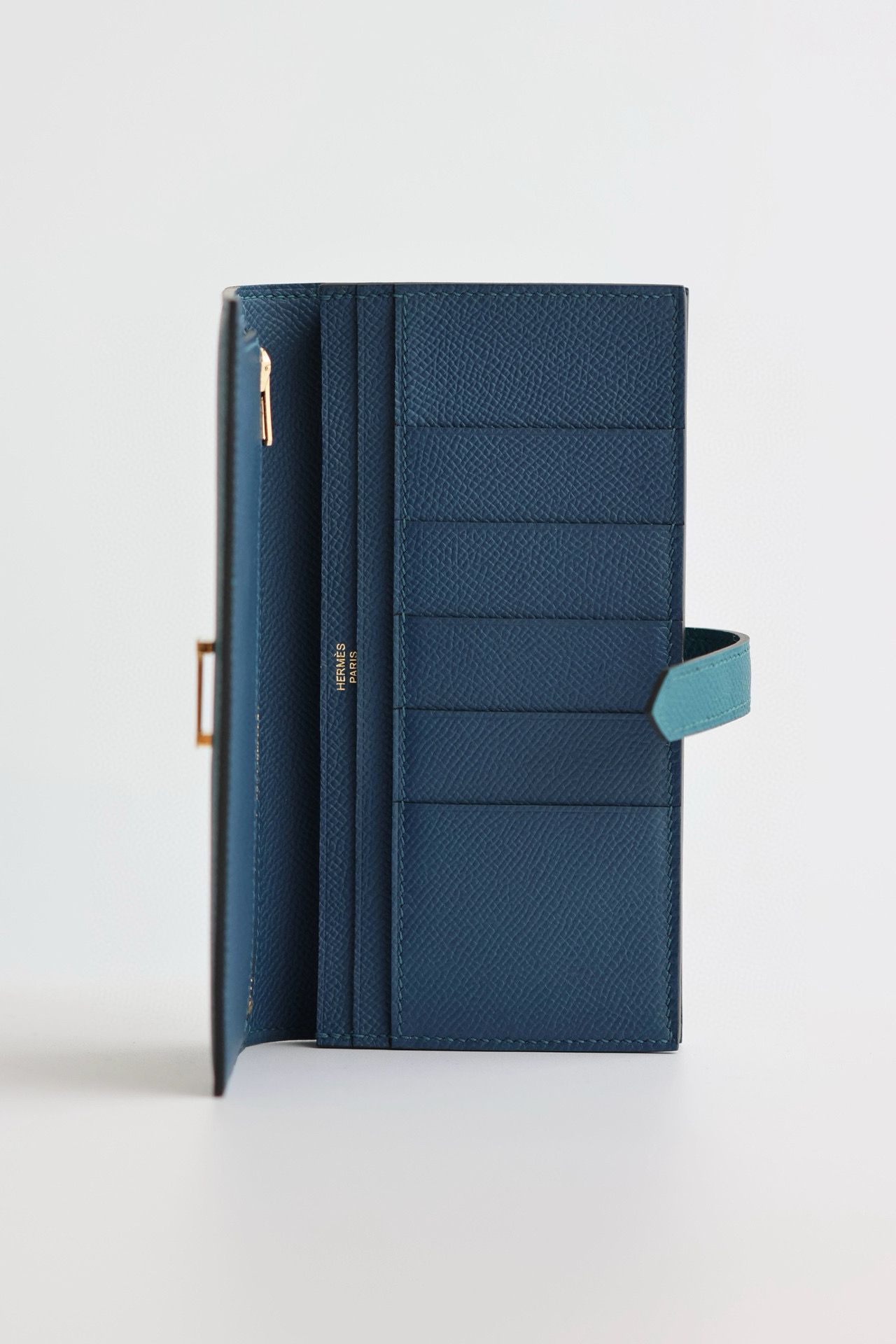 Hermes Bearn Verso Long Wallet in Vert Bosphore Epsom Calfskin - Image 5