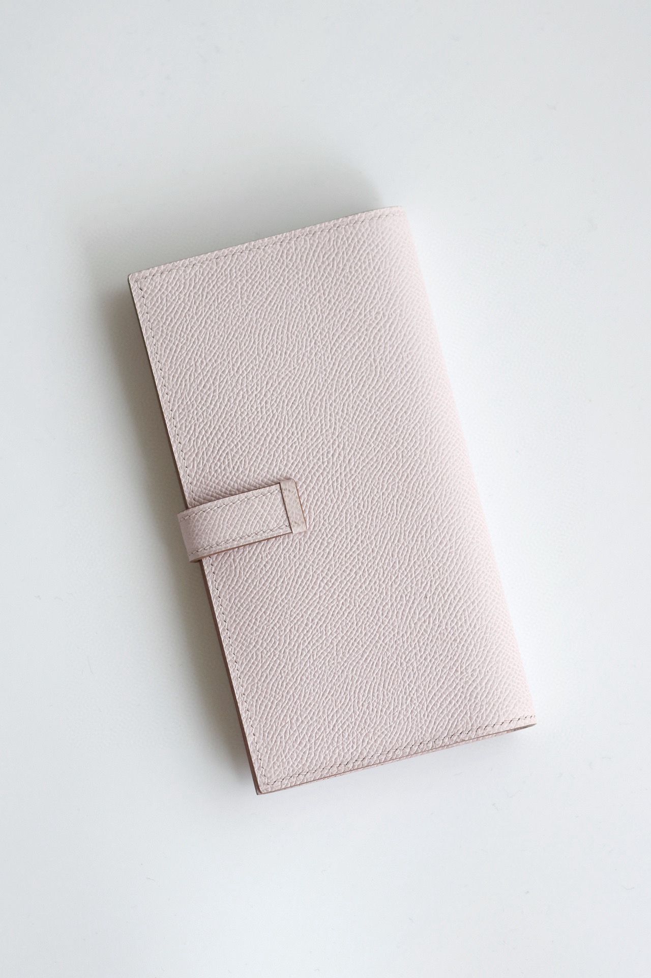 Hermes Bearn Long Handmade Wallet in Mauve Pale Epsom Calfskin - Image 10