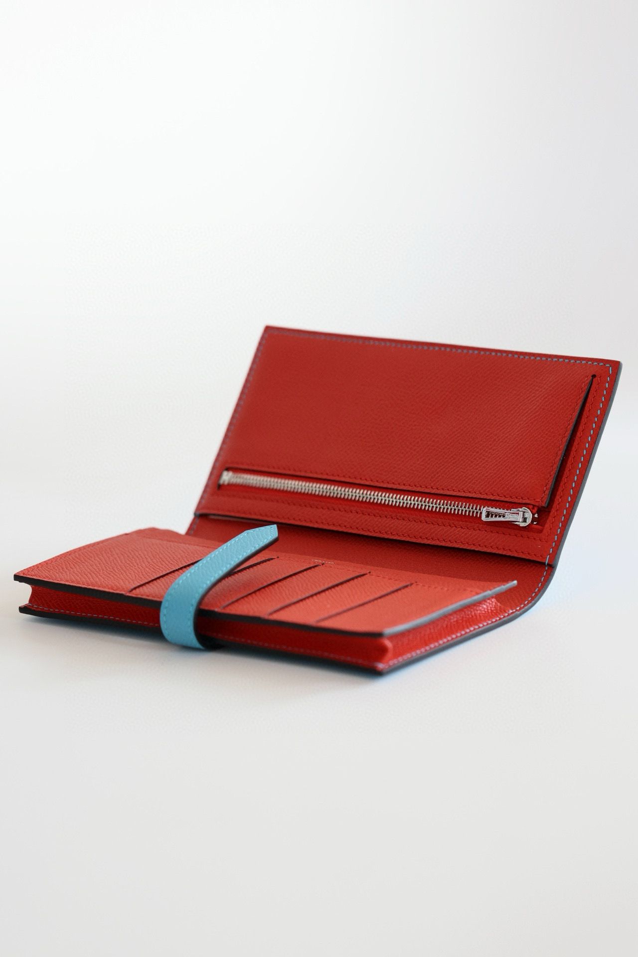 Hermes Bearn Verso Long Wallet in Blue du Nord Epsom Calfskin - Image 8