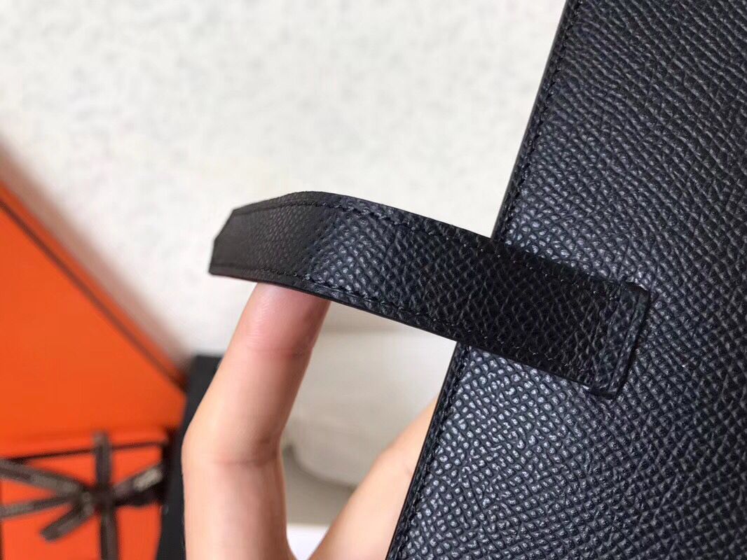 Hermes Black Epsom Bearn Gusset Wallet - Image 7