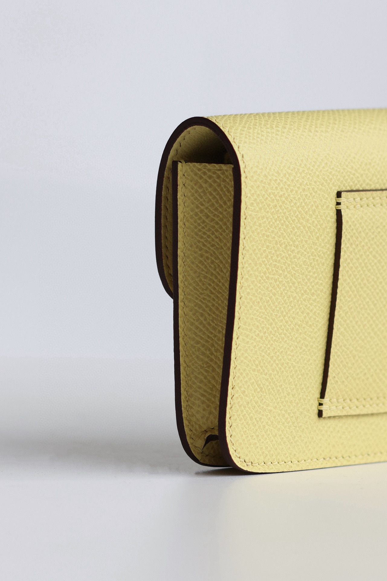 Hermes Constance Slim Wallet in Jaune Poussin Epsom Calfskin - Image 7