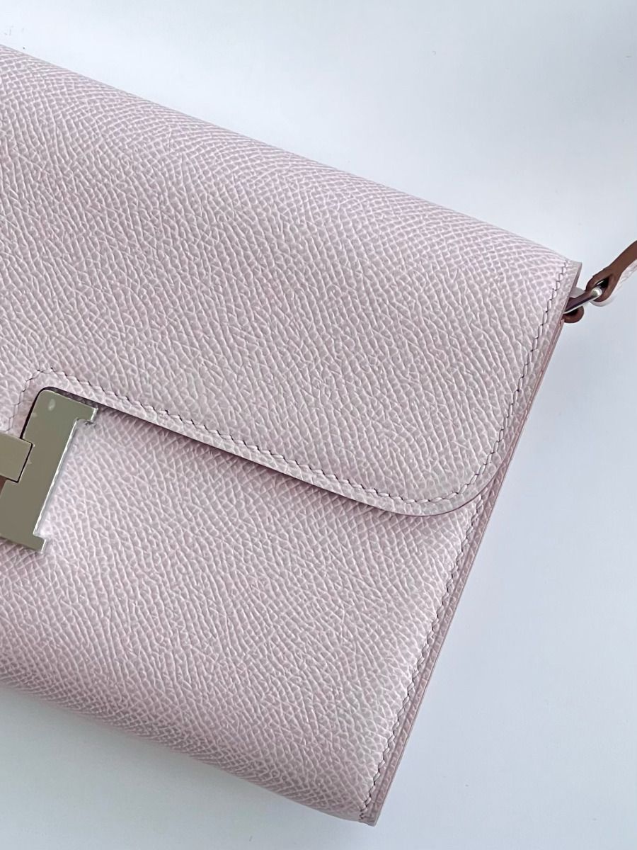 Hermes Constance To Go Wallet in Mauve Pale Epsom Calfskin - Image 7