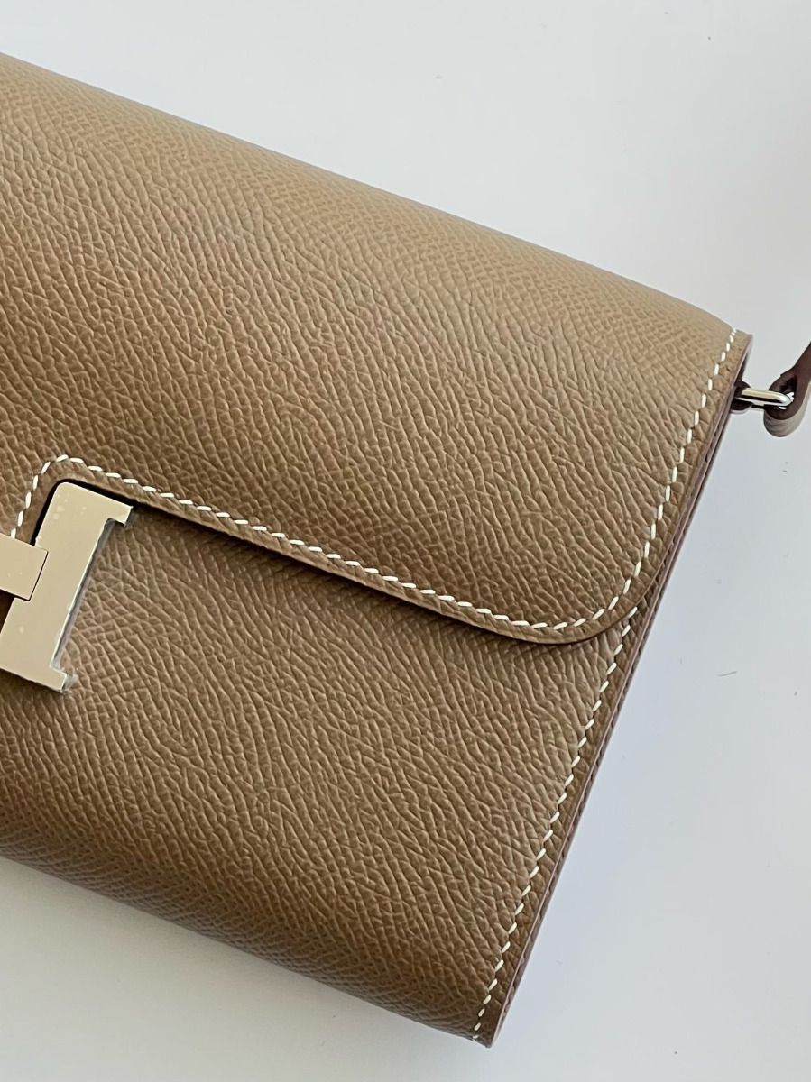 Hermes Constance To Go Wallet in Taupe Epsom Calfskin - Image 7