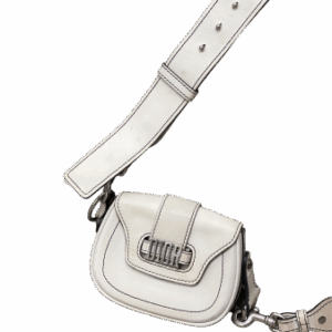 Christian Dior White Mini d'fence Saddle Bag