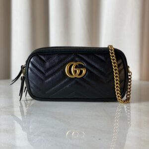 Gucci Black GG Marmont Crossbody Bag