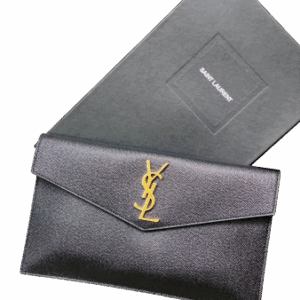 YSL Black Uptown Pouch