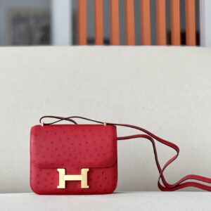 Constance 19 Ostrich Braise (95) Gold Hardware